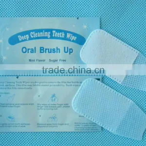 Tooth Bleaching Whitening Finger Wipes, Teeth Wipes, Home Use, Teeth Whitening Brush Ups, Tooth Whitening Wipes thumbnail-2