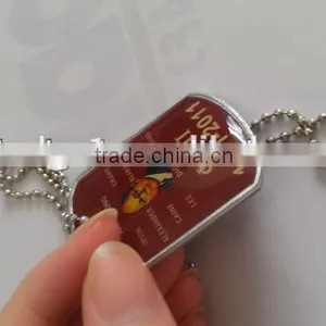 Hot Sell ! Printed Stainless Steel Dog Tag With Clear Epoxy thumbnail-3