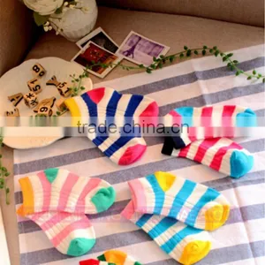 Chinese Made Kids Fancy Colorful Striped Socks Baby Socks Wholesale thumbnail-4