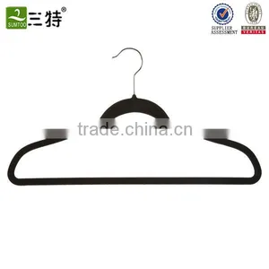 Plastic Velvet Flocked Hanger With Logo thumbnail-5