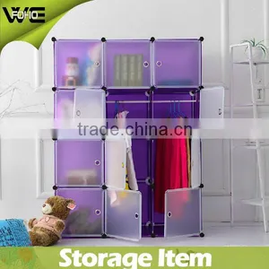 DIY Bedroom Almirah Designs,colorful Waterproof and Dustproof Plastic Almirah Clear thumbnail-1