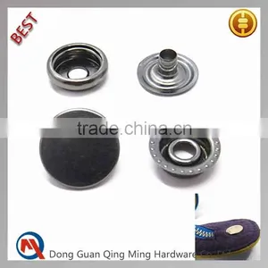Black 10mm Metal Spring Snap Button thumbnail-1