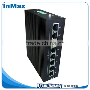 Supply OEM 8 Ports Gigabit Unmanaged PoE Industrial Ethernet Switch P508A thumbnail-4