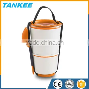 Japanese Style Plastic Lunch Box Double Layers Food Storage Container thumbnail-3