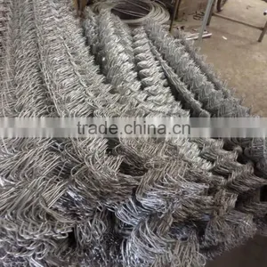 PVC Coated or Galvanized Rhombic Wire Mesh Diamond Wire Mesh Chain Link Fence Rolls thumbnail-6
