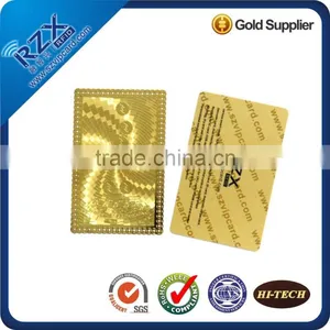 Custom Design CR 80 Size Printable Gold Metal Business Card With Contact Chip or Magnetic Stripe thumbnail-4