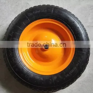 Qingdao Factory Wheel Barrow Tyre 3.50-8 / 14 Inch Pneumatic Rubber Wheels thumbnail-3