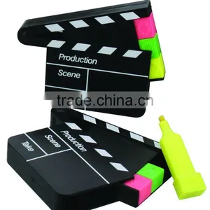3 in 1 Film Shape Multicolor Highlighter Promotion Novel Promotional Articles Stationery Business Plan/Five Point Shape Highligh thumbnail-2