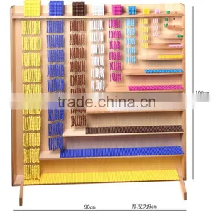 Preschool Teaching Aids Math Montessori Material Beads and Frame thumbnail-1