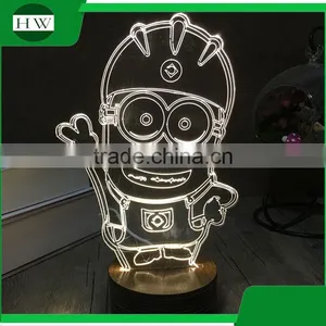 Acrylic Cartoon 3D Charging Charge Study Led Reading Eye Protection Desk Table Latern Lamp Light thumbnail-1