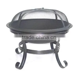 Outdoor Black Steel Fire Pit thumbnail-1