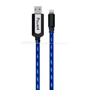EL Visible 8 Pin Lightning USB Flowing Flat Cable LDF002 thumbnail-1