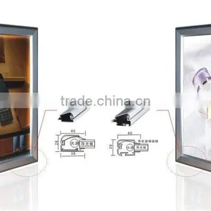 China Xindongrui Aluminum Factory High Quality Aluminum Extrusion Profile for Four Sides Opening Ultra Thin Lightbox Frames thumbnail-4