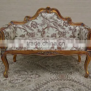 BISINI Solid Wood Long Sofa Chair, Elegant Living Room Leisure Chair, Good Quality Shoe Changing Chair (BF01-X1192) thumbnail-1