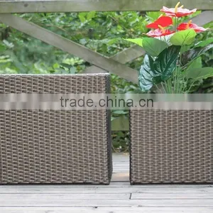 FO-9406 Square Synthetic Rattan Flower Pot for Hotel Supplier thumbnail-1