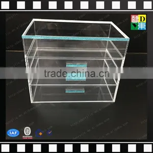 2016 Manufacturer Supply Acrylic 3 Drawer Counter Top Makeup Organizer, Acrylic 5 Tiers Drawers Cosmetic Organizer thumbnail-3