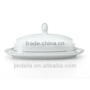 Porcelain/ceramic Square Butter Dish thumbnail-1