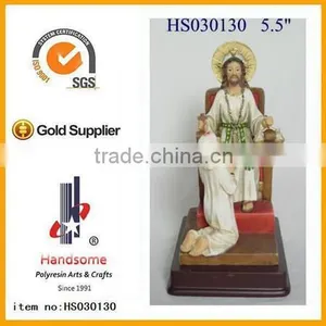 12 Inch Jesus And Three Kids Resin Figurine Religious Statues For Sale thumbnail-3