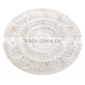 Green Color Glass Dinner Plate Set With Metal Handle Stand thumbnail-2