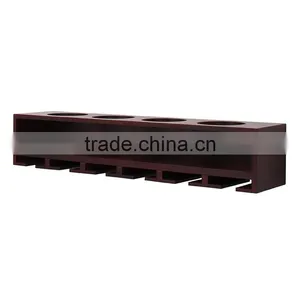 MDF WOOD 4 Bottle Wine Bottle and Glass Holder Wall Mounted Floating Shelf Wall Wine Rack thumbnail-2