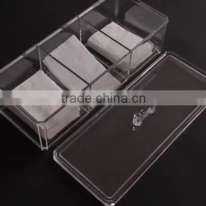 Clear Acrylic Cotton Ball and Swab Holder Case/ Cotton Ball Container thumbnail-4