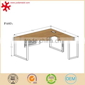 Modern Solid Wood L-shaped Executive Table Office Furniture Desk thumbnail-3
