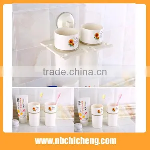 High Quality Bathroom Toothbrush Holder Plastic Wall Mounted Holder thumbnail-3