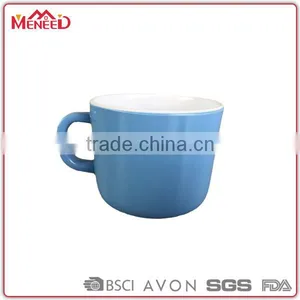 Double Wall Vibrant Plastik Cheap Plastic Kinds of Plastic Cup With Handle Mug thumbnail-3