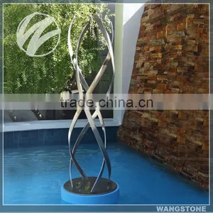 Modern Abstract Wind Stainless Steel Sculpture for Swimming Pool thumbnail-1