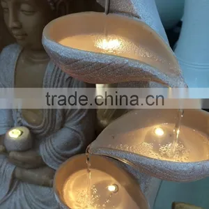 LED Lighting Resin Religion Buddha Water Fountain Decorations thumbnail-4