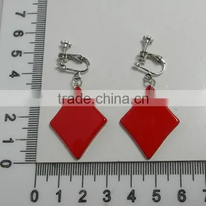 Creative Poker Ear Ring, Hot Selling Ear Ring With Red Heart Pendants, New Launch Popular Poker Ear Ring thumbnail-2