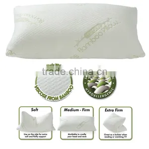 Bamboo Covered Memory Foam Pillow, Queen thumbnail-1