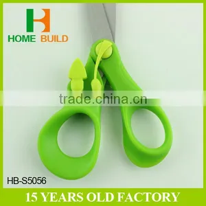 Factory Price HB-S5056 5'' Stainless Steel Student Scissors With Safety Lock thumbnail-6
