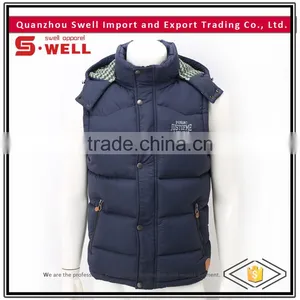 2016 Wholesale Winter Name Brand Custom Winter Men Down Vest thumbnail-1