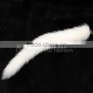 CX-R-35C Genuine Mink Fur Tail KeyChain thumbnail-1