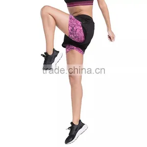 MGOO New Style Camping Quick Dry Pants For Women Running Two Pieces Elastic Waist Sports Shorts thumbnail-3
