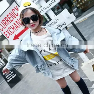 Zm40655b Spring Children Girl Clothes China Cotton Wind Coat Jacket thumbnail-6