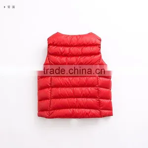 High Quality Casual Boys Winter Down Feather Filled Kids Padded Vests thumbnail-4
