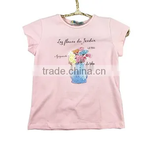 Girl Summer Short Sleeve Pink T-shirt thumbnail-2