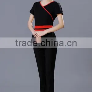 Custom Juqian Brand Chantilly Cotton and Polyester Mix Beauty SPA Uniform Suit thumbnail-6