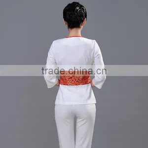 Custom Fashion Slim Fit Latest Design Spa Shop Staff Workwears Uniforms for Women thumbnail-3