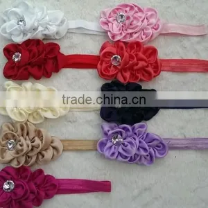 Satin Flower Headband Baby Headband Infant Hedband Wholesale thumbnail-1