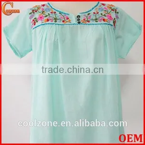 Wholesale Mexico Manufacturers Embroidered Blouse Ladies Blouses thumbnail-1