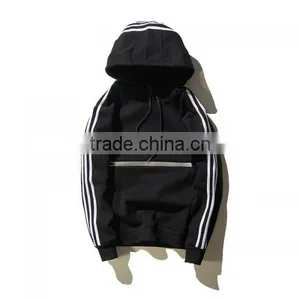 Cotton Reflective Men Sweatshirts Different Size for Choice & More Thicker and More Wool & Loose Printed Letter Black 67727 thumbnail-1