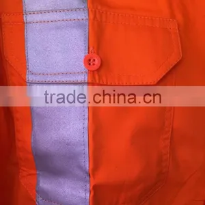 Australia Hi-vis Long Sleeve Cotton Drill Shirts With 3M8906 Reflective Tape thumbnail-6