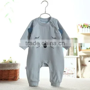 Wholesale Baby Cotton Romper Cute Design Bodysuit Long Sleeve Baby Onesie thumbnail-4