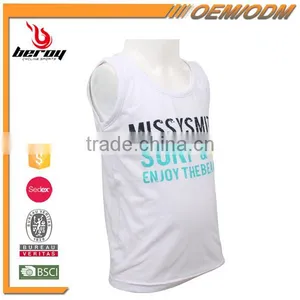 BEROY Branded 100% Cotton Kids Sleeveless Vest With Custom Printing thumbnail-2