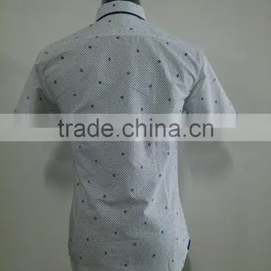 2015 SUMMER MEN'S SHORT SLEEVE SHIRT LUXURY QUALITY FASHION STYLE DOUBLE COLLAR thumbnail-2