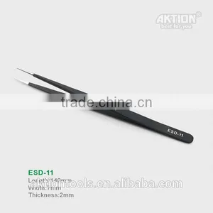 Factory Direct Sale ESD10-17anti-static Tip Elbow201stainless Steel Tweezers thumbnail-5