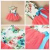 Kids Girl Summer Party Tutu Dress Flower Lace Butterfly Ribbon Age 2-14 thumbnail-3